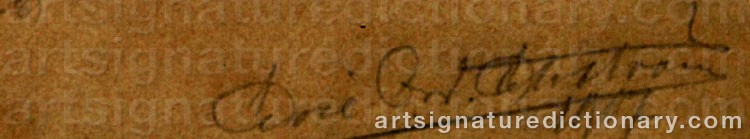 Authentic signature by Eric O.w. EHRSTRÖM on artwork
