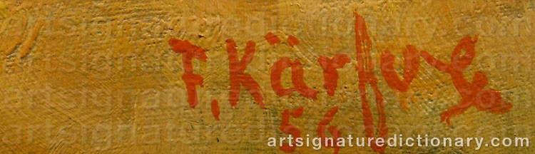 Signature by Fritz KÄRFVE