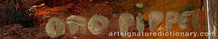 Authentic signature by Otto Eduard PIPPEL on Painting/Watercolour artwork