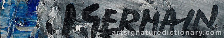 Authentic signature by Jacques GERMAIN on artwork