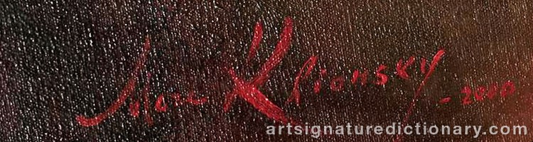 Authentic signature by Marc KLIONSKY on Painting/Watercolour artwork