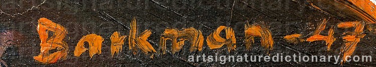 Authentic signature by Börje BARKMAN on Painting/Watercolour artwork