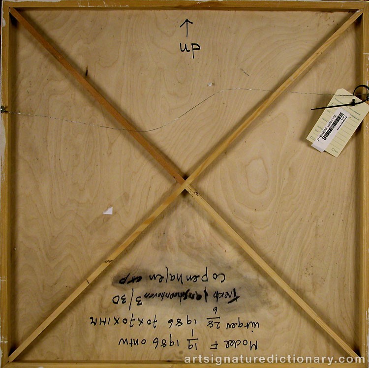 Close-up details showing Jan SCHOONHOVEN signature forgery characteristics