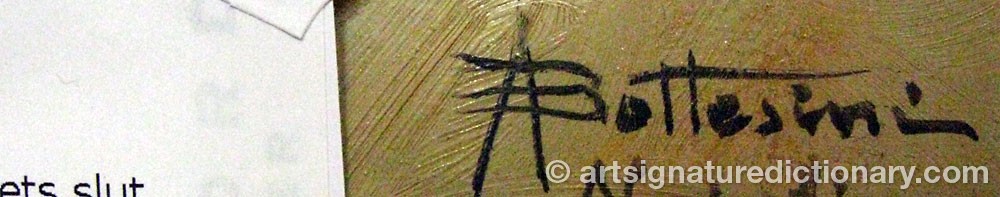 Authentic signature by A BOTTESINI on  artwork