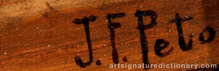 Authentic signature by John Frederick PETO on Painting/Watercolour artwork
