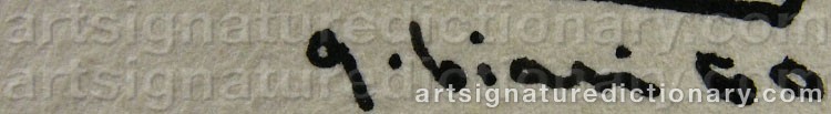 Authentic signature by Guido BIASI on artwork