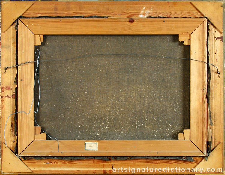 Close-up details showing Bruno LILJEFORS signature forgery characteristics