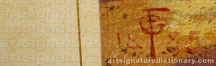 Authentic signature by Frederick GOODALL on Painting/Watercolour artwork