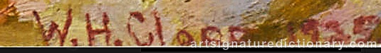 Authentic signature by William Henry CLAPP on Painting/Watercolour artwork