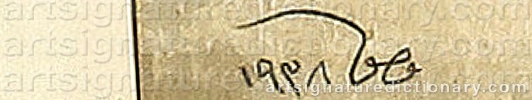 Authentic signature by Faik HASSAN on  artwork