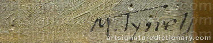 Authentic signature by Märta TYNELL on artwork