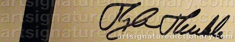 Authentic signature by Tyler TURKLE on  artwork