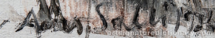 Authentic signature by Aares SALLI on Painting/Watercolour artwork