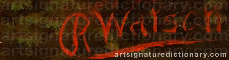 Signature by Robert WATSON