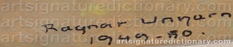 Signature by Ragnar UNGERN