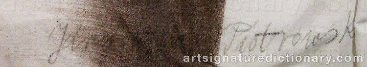 Authentic signature by Krystyna PIOTROWSKA on artwork