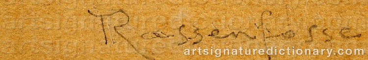 Authentic signature by Armand RASSENFOSSE on  artwork