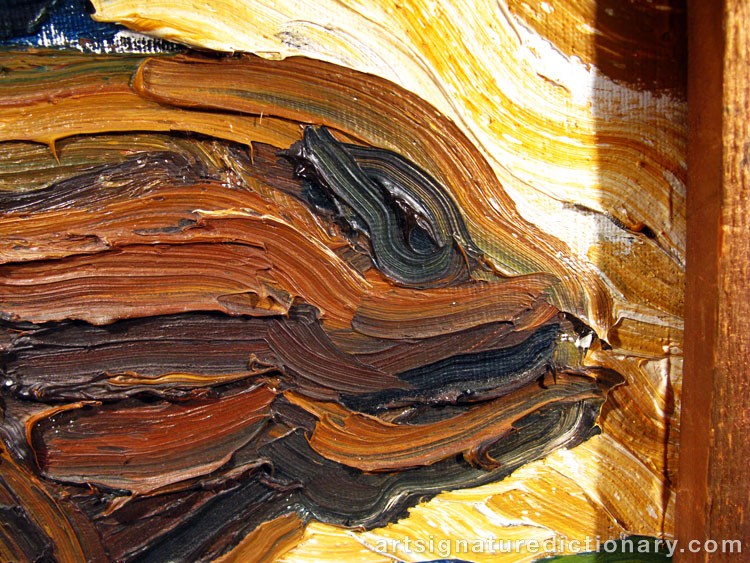 Close-up details showing Ernst BILLGREN signature forgery characteristics