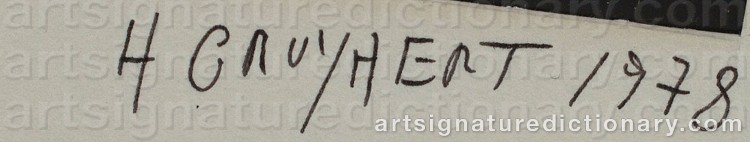 Authentic signature by Harry GRUYAERT on  artwork