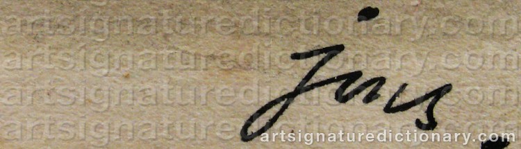 Authentic signature by Jan Marcin SZANCER on  artwork