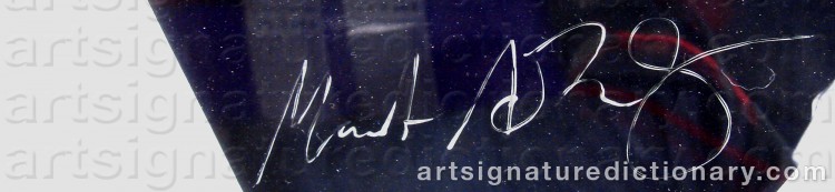 Authentic signature by Mert ALAS on  artwork