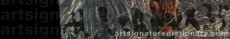 Authentic signature by Henri Louis Philipe LEROUX on  artwork