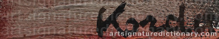 Authentic signature by Vince KORDA on  artwork