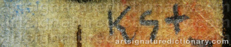 Authentic signature by Käthe STEINITZ on  artwork