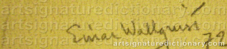 Signature by Einar WALLQUIST