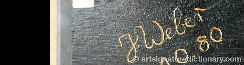 Authentic signature by Jürgen WEBER on  artwork