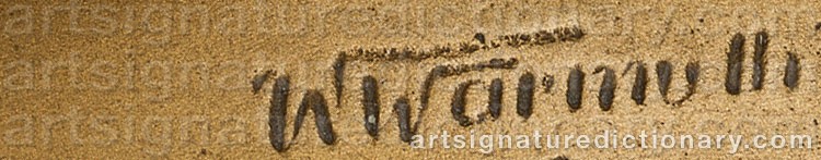 Authentic signature by Wilhelm WARMUTH on  artwork