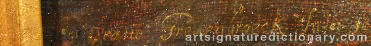 Authentic signature by Orazio GREVENBROECK on  artwork