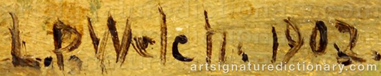 Authentic signature by Ludmilla Pilat WELCH on Painting/Watercolour artwork