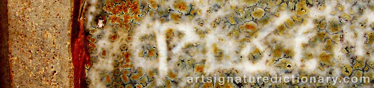 Authentic signature by Erik PLOEN on  artwork