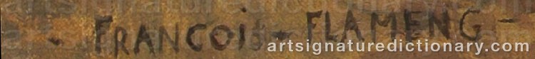 Authentic signature by Francois FLAMENG on  artwork