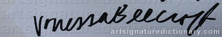 Authentic signature by Vanessa BEECROFT on  artwork