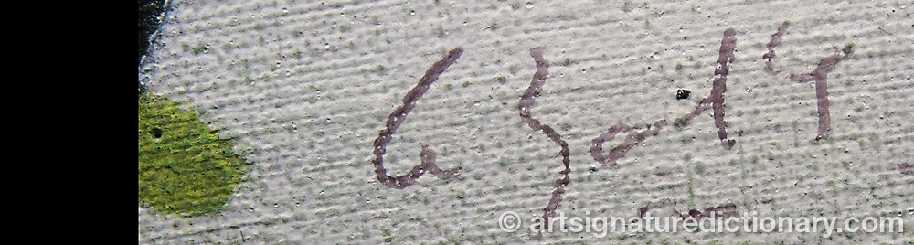 Authentic signature by Gerhard JARLY on  artwork