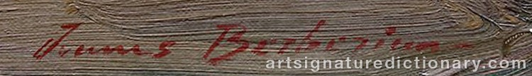 Authentic signature by Ovanes BERBERIAN on Painting/Watercolour artwork