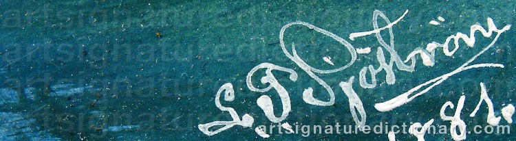 Authentic signature by Lars Petter SJÖSTRÖM on artwork