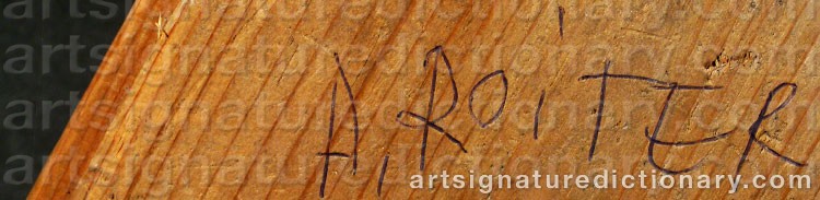 Authentic signature by Andrei ROITER on  artwork