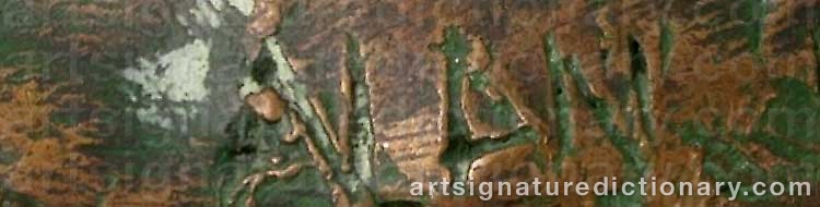 Authentic signature by Alan Petrovich KORNAEV on  artwork