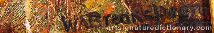 Authentic signature by William A. BREAKSPEARE on Painting/Watercolour artwork