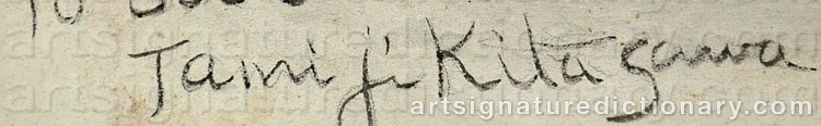 Signature by Tamiji KITAGAWA