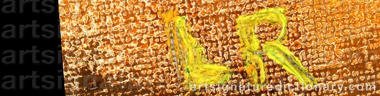 Authentic signature by Lillemor RUDOLF-HALL on  artwork