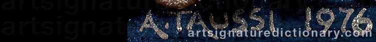 Authentic signature by Antero TAUSSI on  artwork