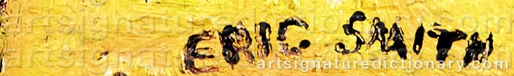 Authentic signature by Eric John SMITH on  artwork