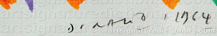Authentic signature by Piero DORAZIO on artwork