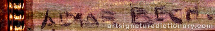 Authentic signature by Almar BECH on  artwork