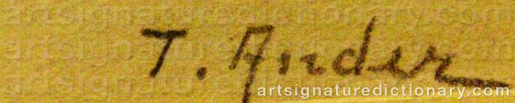 Signature by Ture ANDER