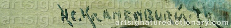 Authentic signature by Hendrik Cornelis KRANENBURG on  artwork